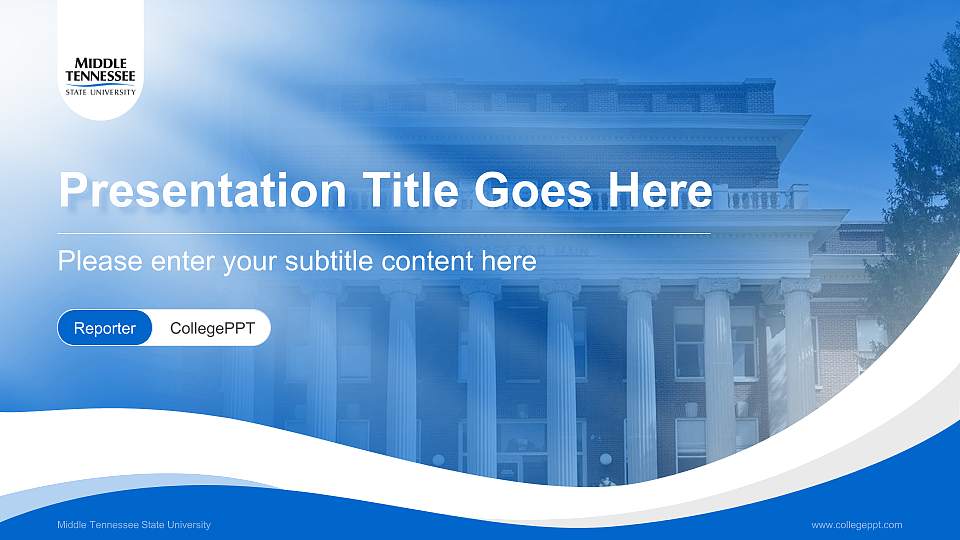 Middle Tennessee State University Lecture Sharing and Networking Event PPT Template16:9 ratio PPT effect preview image