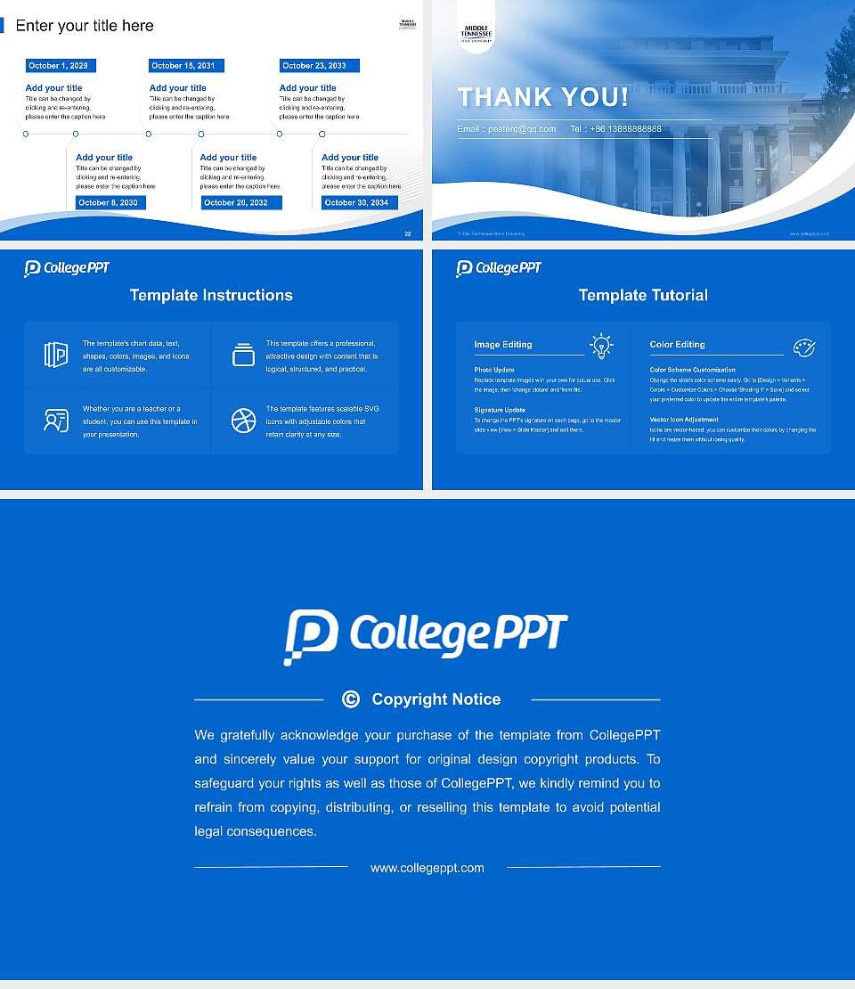 Middle Tennessee State University Lecture Sharing and Networking Event PPT Template16:9 ratio PPT effect preview image4