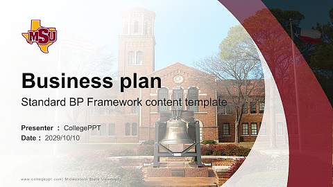 Midwestern State University Competition/Entrepreneurship Contest PPT Template
