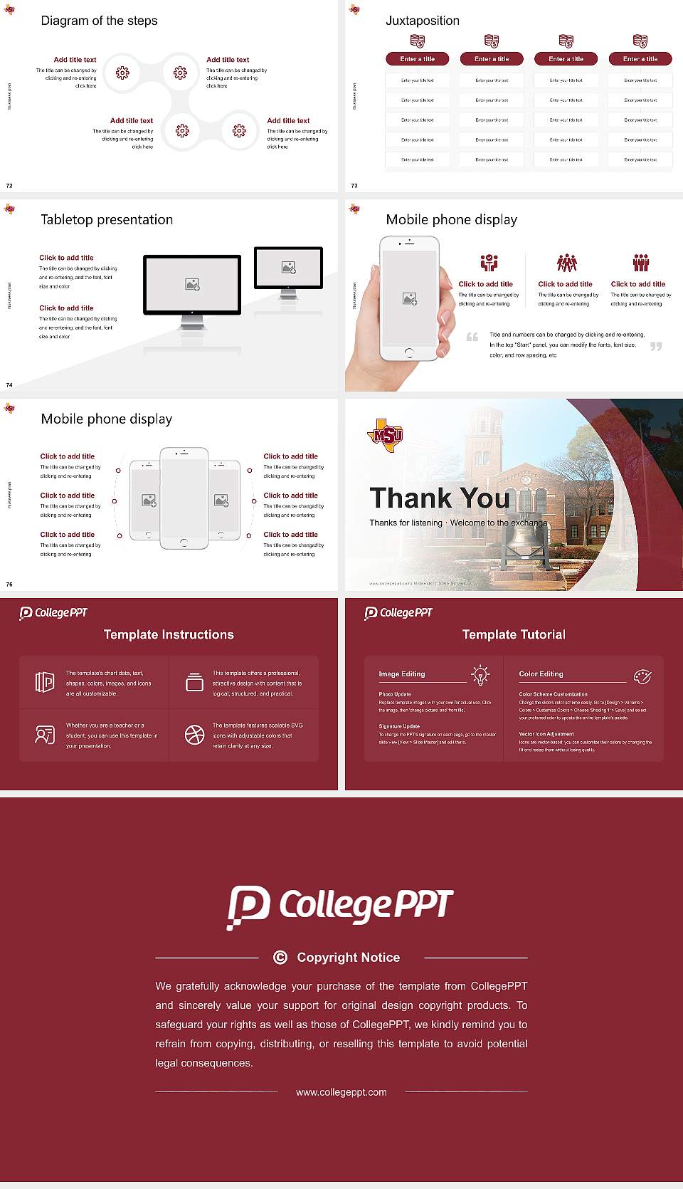 Midwestern State University Competition/Entrepreneurship Contest PPT Template16:9 ratio PPT effect preview image9