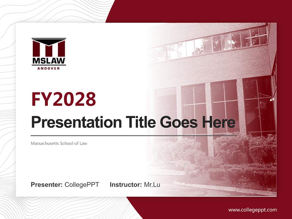 Massachusetts School of Law Academic Presentation/Research Findings Report PPT Template4:3 ratio PPT effect preview image5
