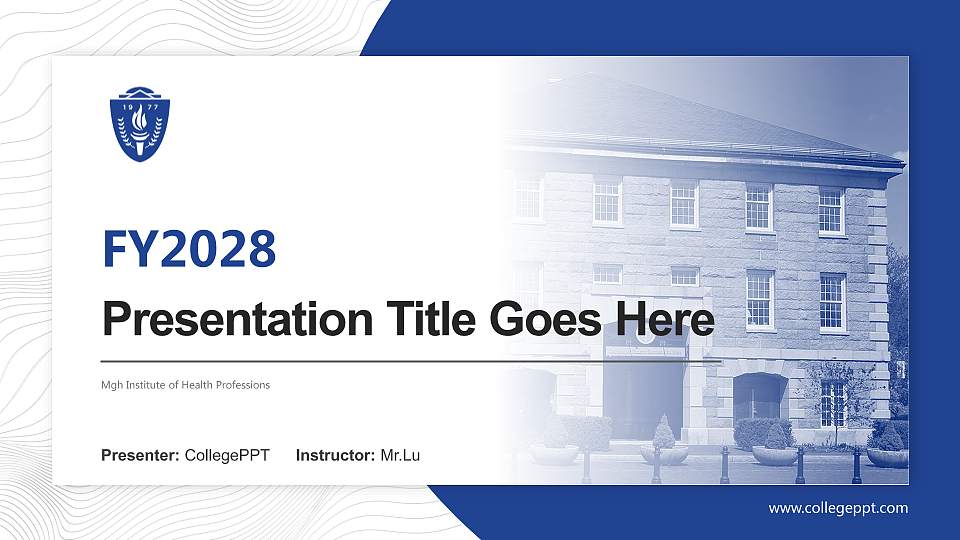 Mgh Institute of Health Professions Academic Presentation/Research Findings Report PPT Template16:9 ratio PPT effect preview image
