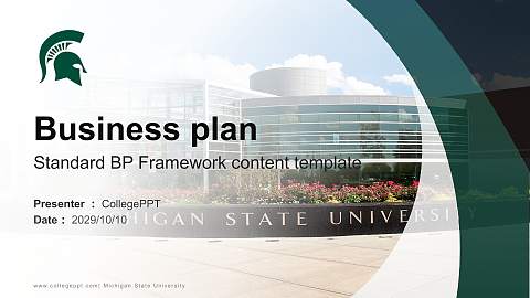Michigan State University Competition/Entrepreneurship Contest PPT Template