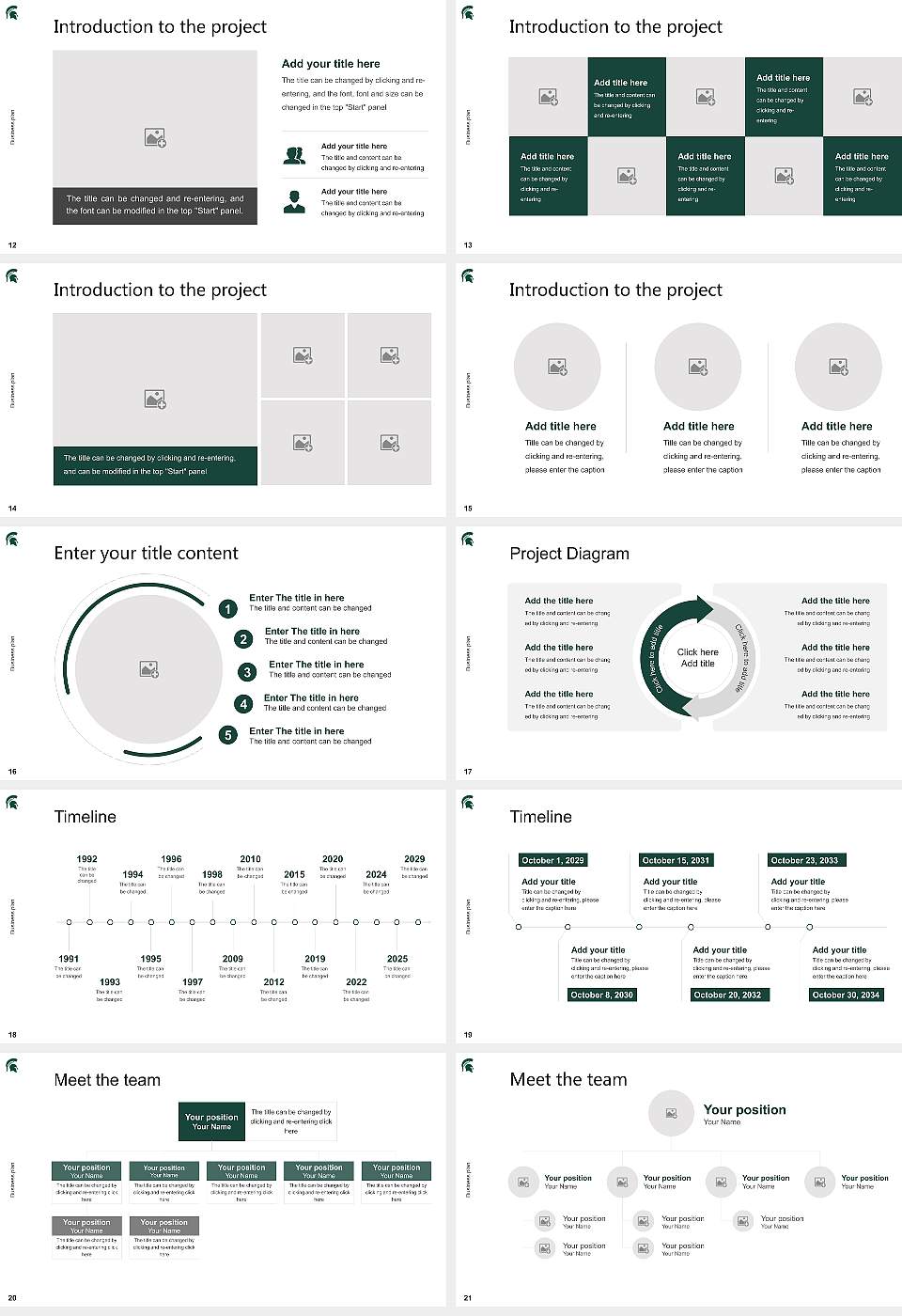 Michigan State University Competition/Entrepreneurship Contest PPT Template16:9 ratio PPT effect preview image3