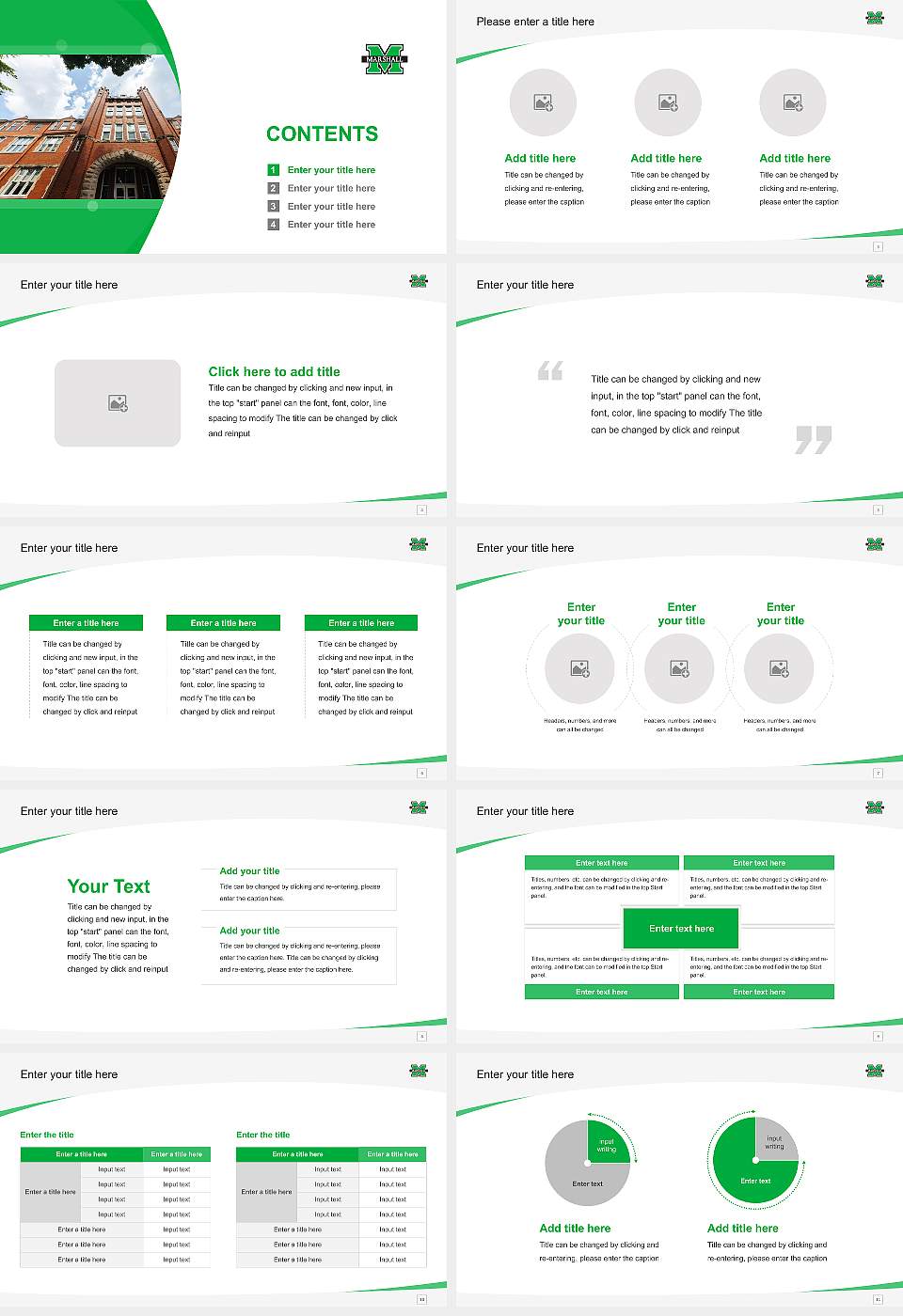 Marshall University Course/Courseware Creation PPT Template16:9 ratio PPT effect preview image2