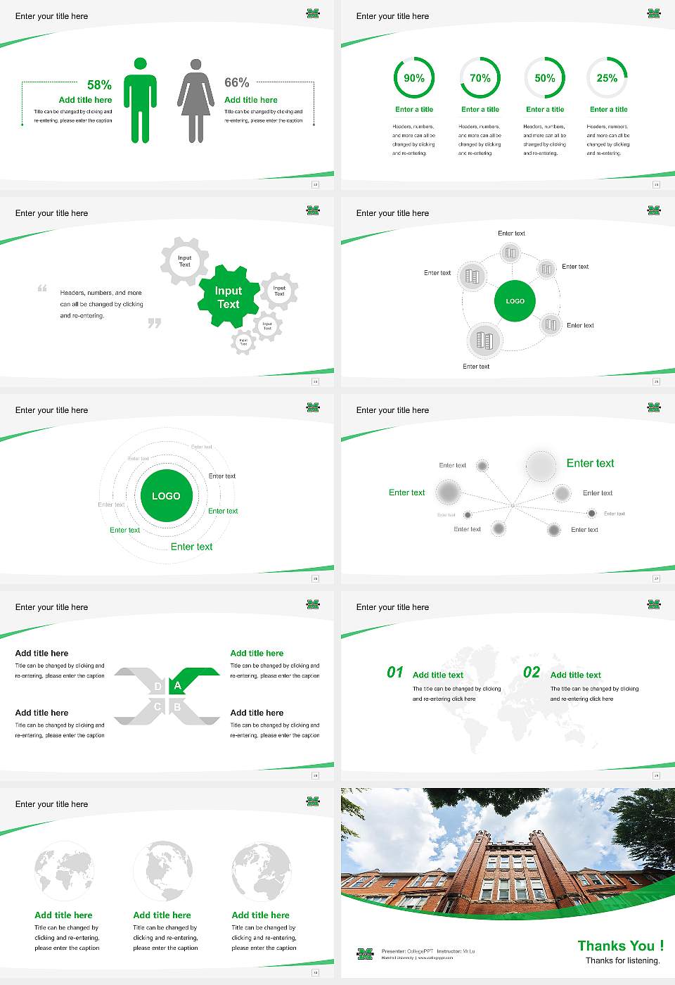 Marshall University Course/Courseware Creation PPT Template16:9 ratio PPT effect preview image4