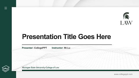 Michigan State University-College of Law Thesis Proposal/Graduation Defense PPT Template