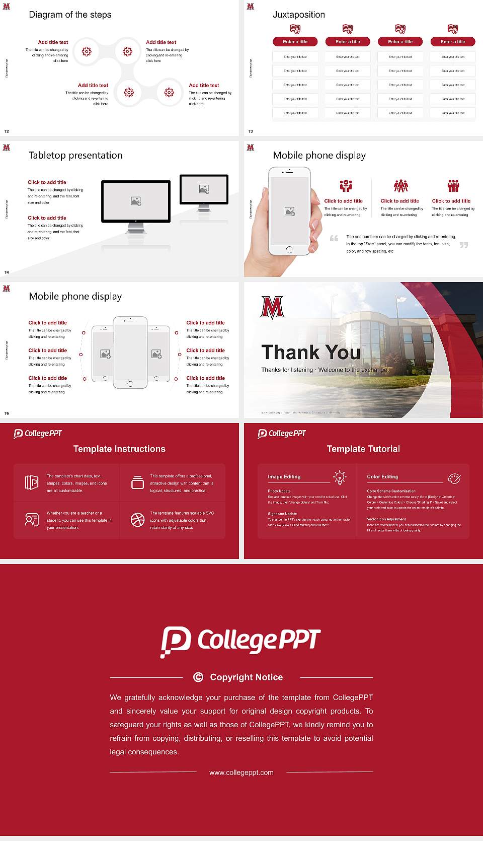 Mid-America Christian University Competition/Entrepreneurship Contest PPT Template16:9 ratio PPT effect preview image9