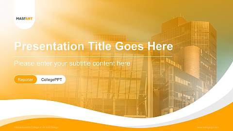 Massachusetts College of Art and Design Lecture Sharing and Networking Event PPT Template