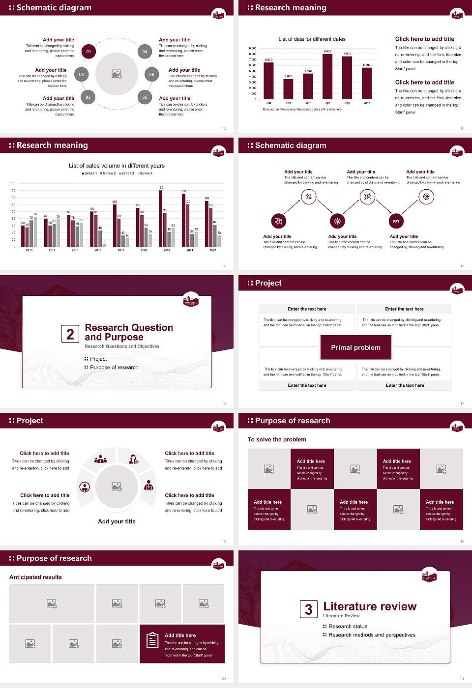 Maryville College Graduation Thesis Defense PPT Template16:9 ratio PPT effect preview image3