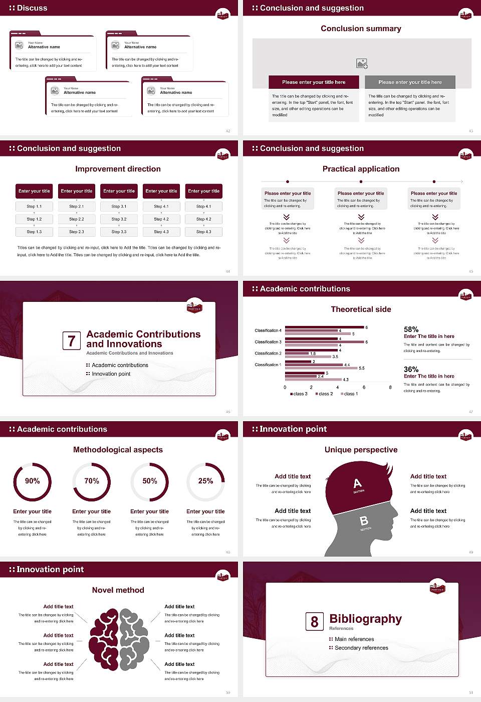Maryville College Graduation Thesis Defense PPT Template16:9 ratio PPT effect preview image6