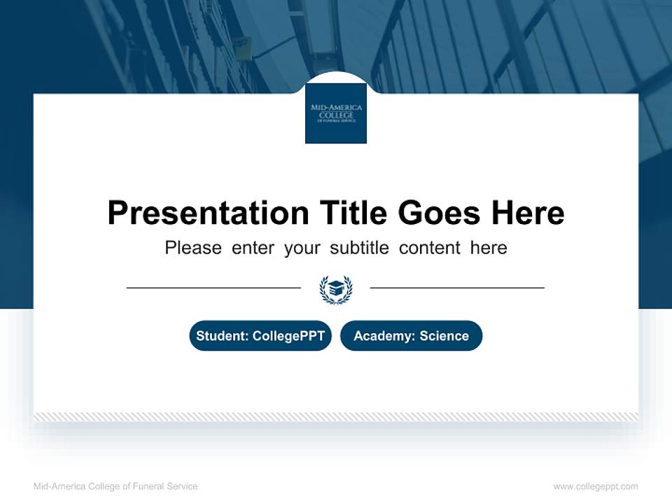 Mid-America College of Funeral Service National Scholarship Defense PPT Template4:3 ratio PPT effect preview image4