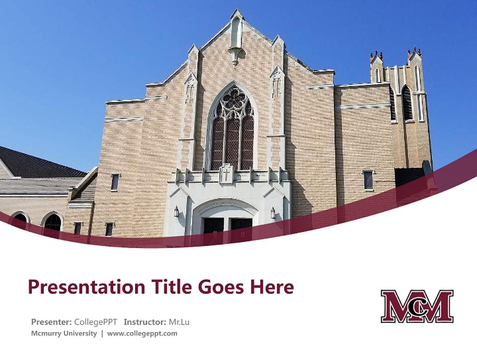 Mcmurry University Course/Courseware Creation PPT Template4:3 ratio PPT effect preview image5