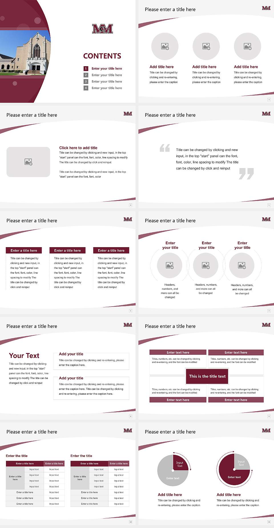 Mcmurry University Course/Courseware Creation PPT Template4:3 ratio PPT effect preview image2