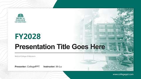 Medical College of Wisconsin Academic Presentation/Research Findings Report PPT Template