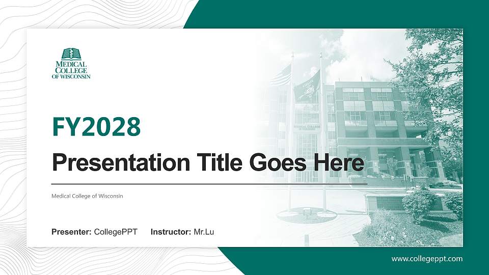 Medical College of Wisconsin Academic Presentation/Research Findings Report PPT Template16:9 ratio PPT effect preview image