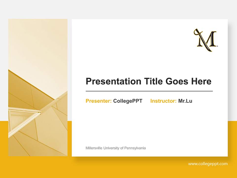 Millersville University of Pennsylvania General Purpose PPT Template4:3 ratio PPT effect preview image6