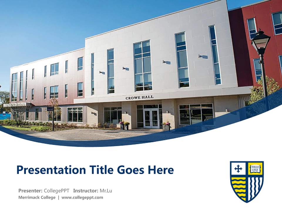 Merrimack College Course/Courseware Creation PPT Template4:3 ratio PPT effect preview image5