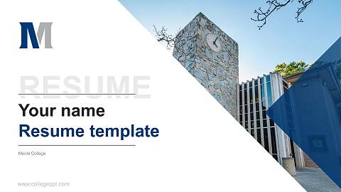 Menlo College Resume PPT Template