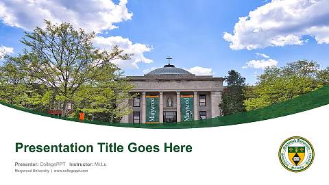 Marywood University Course/Courseware Creation PPT Template