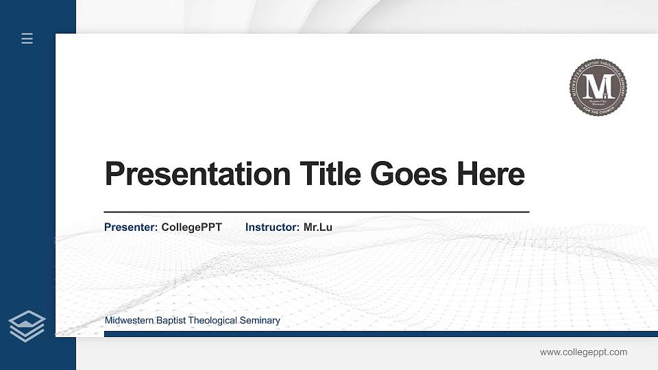 Midwestern Baptist Theological Seminary Thesis Proposal/Graduation Defense PPT Template16:9 ratio PPT effect preview image1