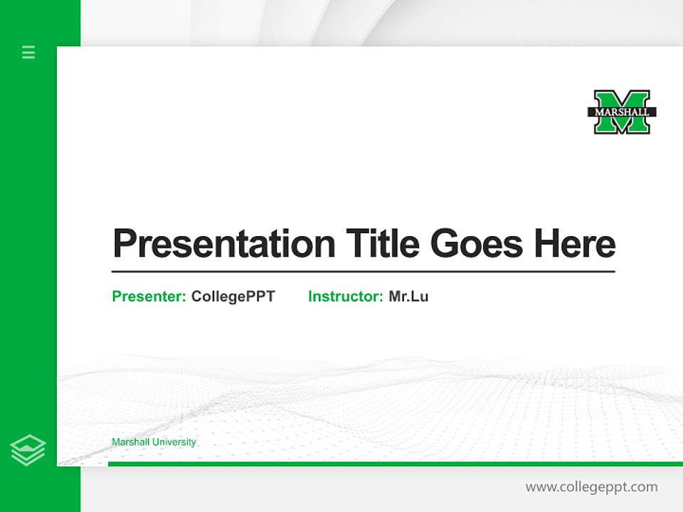Marshall University Thesis Proposal/Graduation Defense PPT Template4:3 ratio PPT effect preview image5