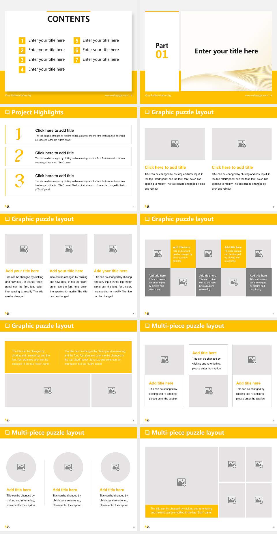 Mary Baldwin University General Purpose PPT Template4:3 ratio PPT effect preview image2