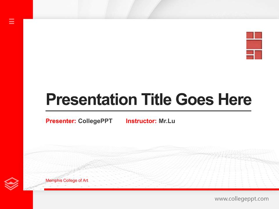 Memphis College of Art Thesis Proposal/Graduation Defense PPT Template4:3 ratio PPT effect preview image5