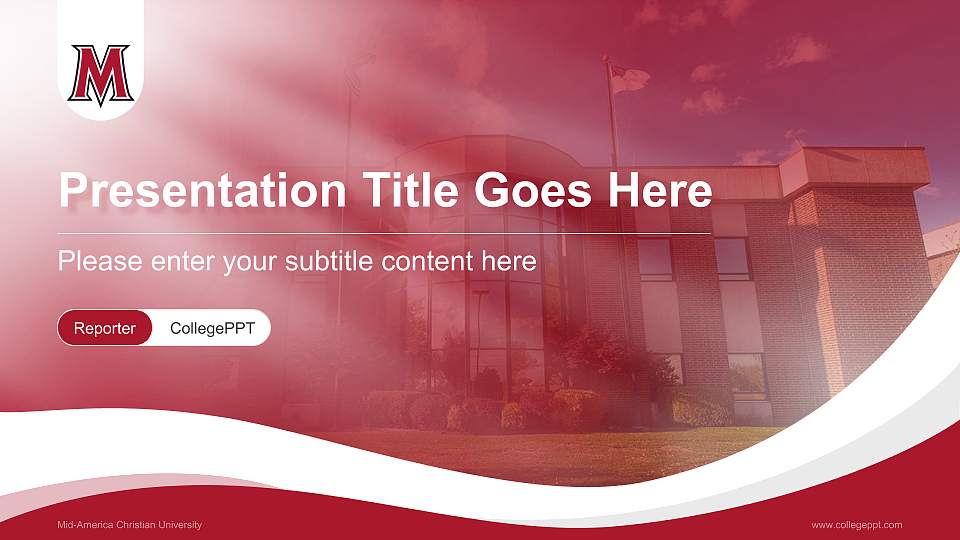 Mid-America Christian University Lecture Sharing and Networking Event PPT Template16:9 ratio PPT effect preview image