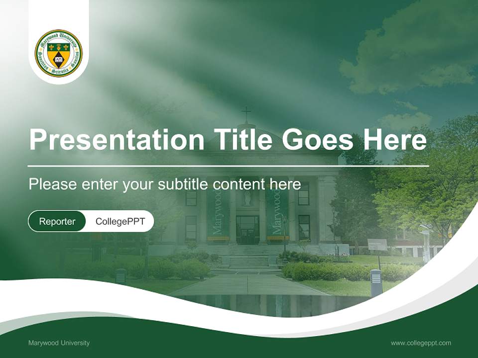 Marywood University Lecture Sharing and Networking Event PPT Template4:3 ratio PPT effect preview image4
