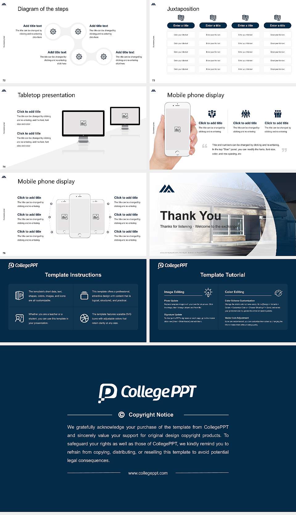 Michigan School of Psychology Competition/Entrepreneurship Contest PPT Template16:9 ratio PPT effect preview image9