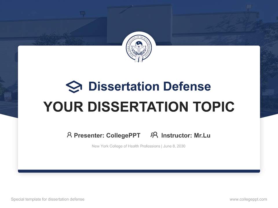 New York College of Health Professions Graduation Thesis Defense PPT Template4:3 ratio PPT effect preview image7