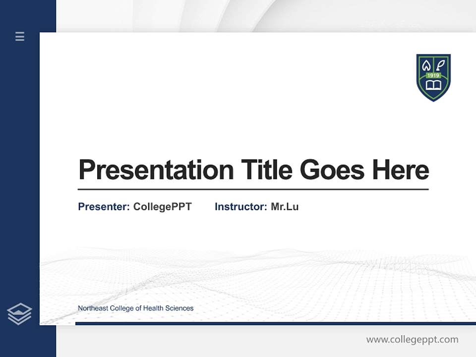 Northeast College of Health Sciences Thesis Proposal/Graduation Defense PPT Template4:3 ratio PPT effect preview image5