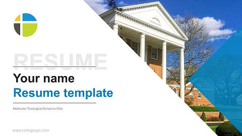 Methodist Theological School in Ohio Resume PPT Template