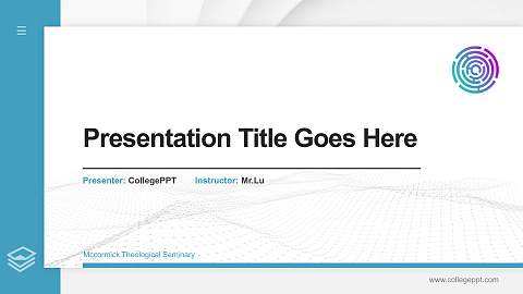 Mccormick Theological Seminary Thesis Proposal/Graduation Defense PPT Template