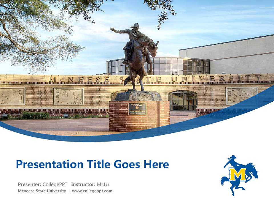 Mcneese State University Course/Courseware Creation PPT Template4:3 ratio PPT effect preview image5