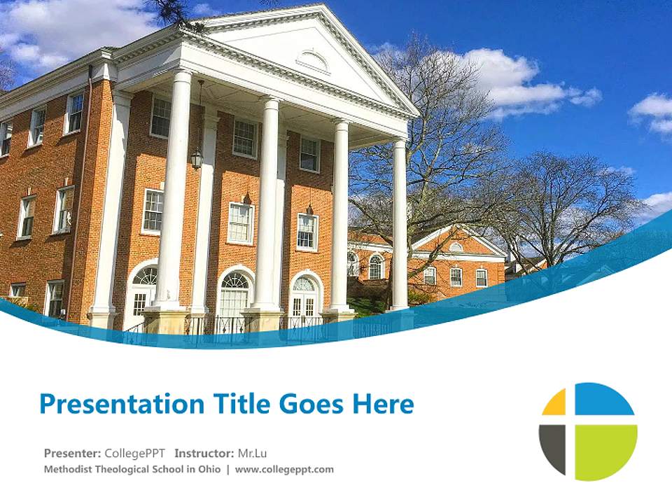 Methodist Theological School in Ohio Course/Courseware Creation PPT Template4:3 ratio PPT effect preview image5