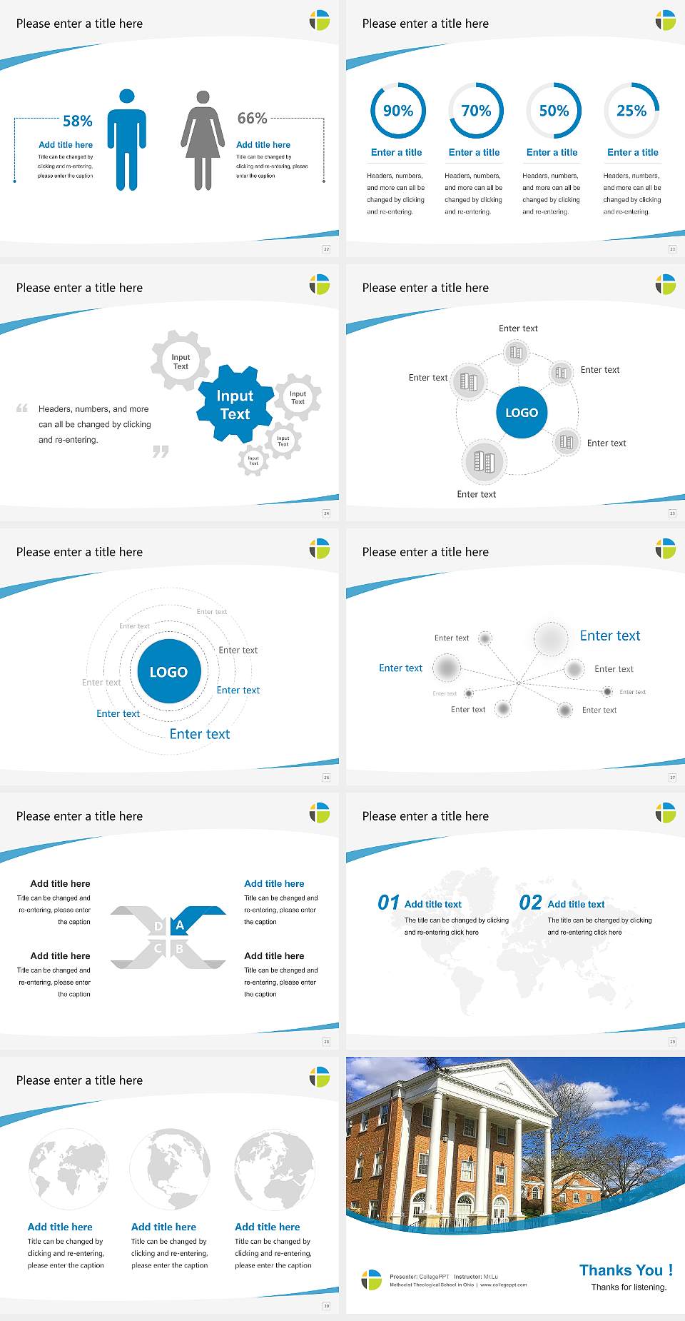 Methodist Theological School in Ohio Course/Courseware Creation PPT Template4:3 ratio PPT effect preview image4