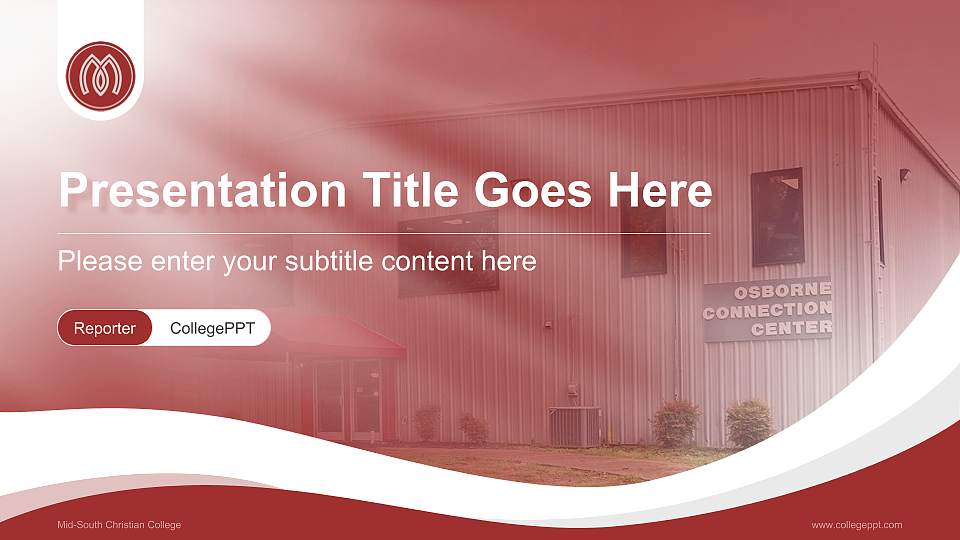 Mid-South Christian College Lecture Sharing and Networking Event PPT Template16:9 ratio PPT effect preview image