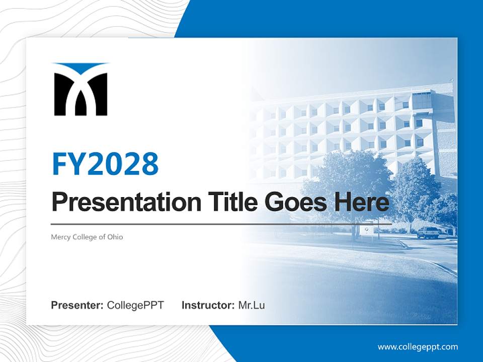 Mercy College of Ohio Academic Presentation/Research Findings Report PPT Template4:3 ratio PPT effect preview image5