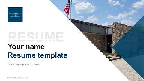 Mid-America College of Funeral Service Resume PPT Template