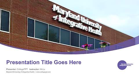 Maryland University of Integrative Health Course/Courseware Creation PPT Template
