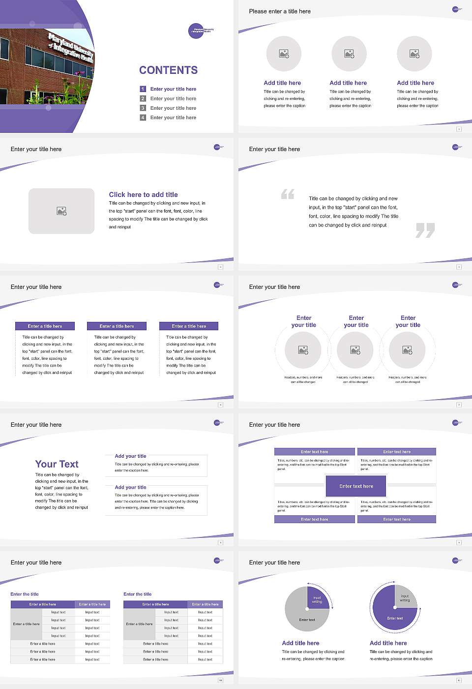 Maryland University of Integrative Health Course/Courseware Creation PPT Template16:9 ratio PPT effect preview image2