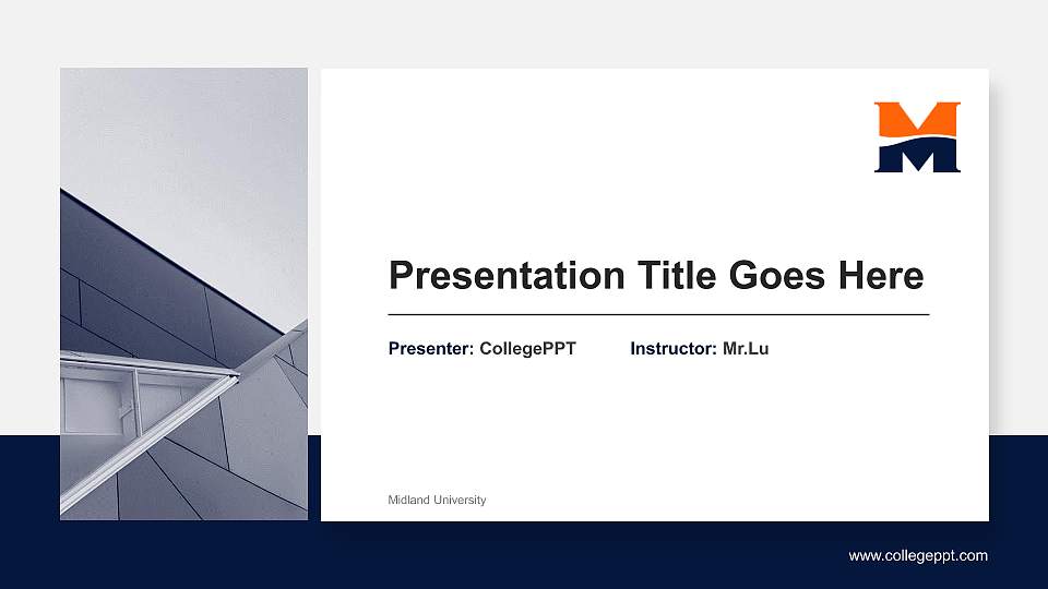 Midland University General Purpose PPT Template16:9 ratio PPT effect preview image