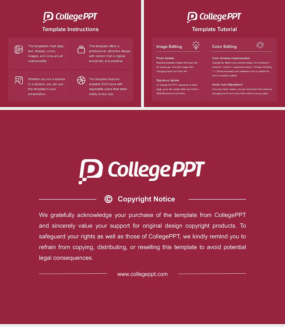 Mcphs University Course/Courseware Creation PPT Template4:3 ratio PPT effect preview image5