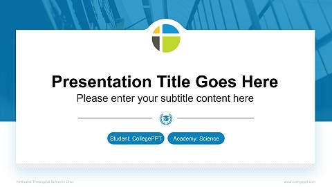 Methodist Theological School in Ohio National Scholarship Defense PPT Template