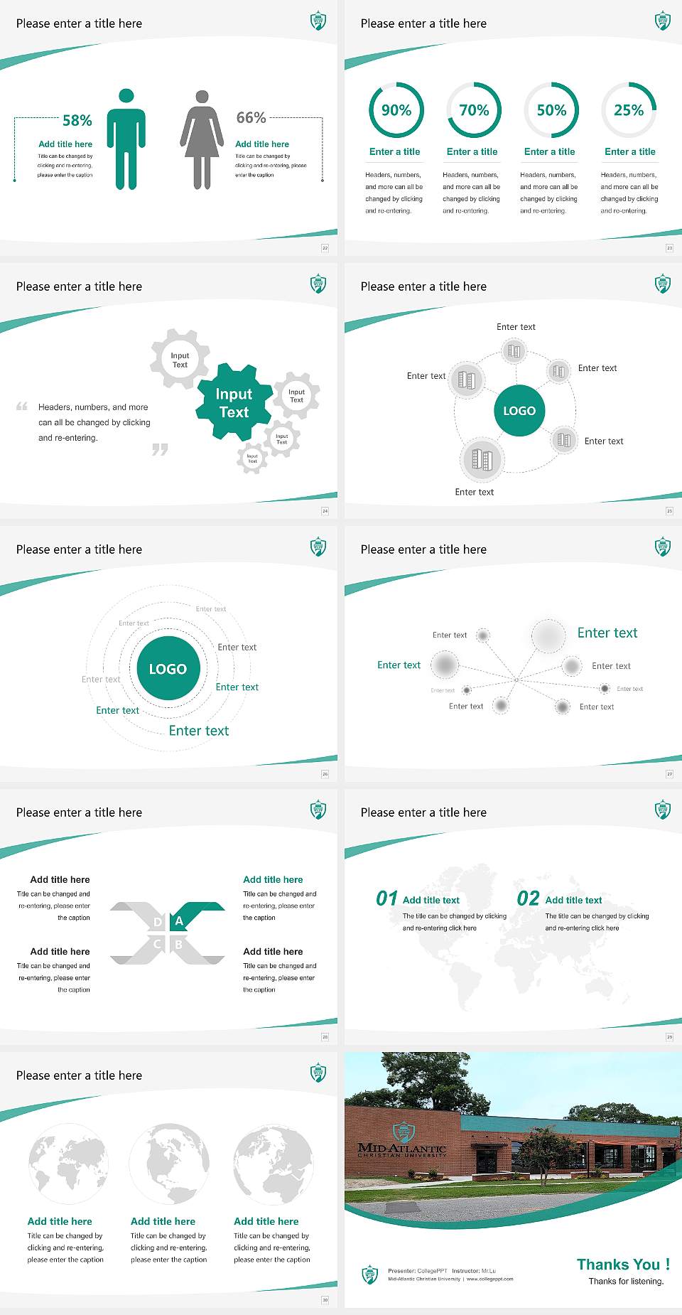 Mid-Atlantic Christian University Course/Courseware Creation PPT Template4:3 ratio PPT effect preview image4