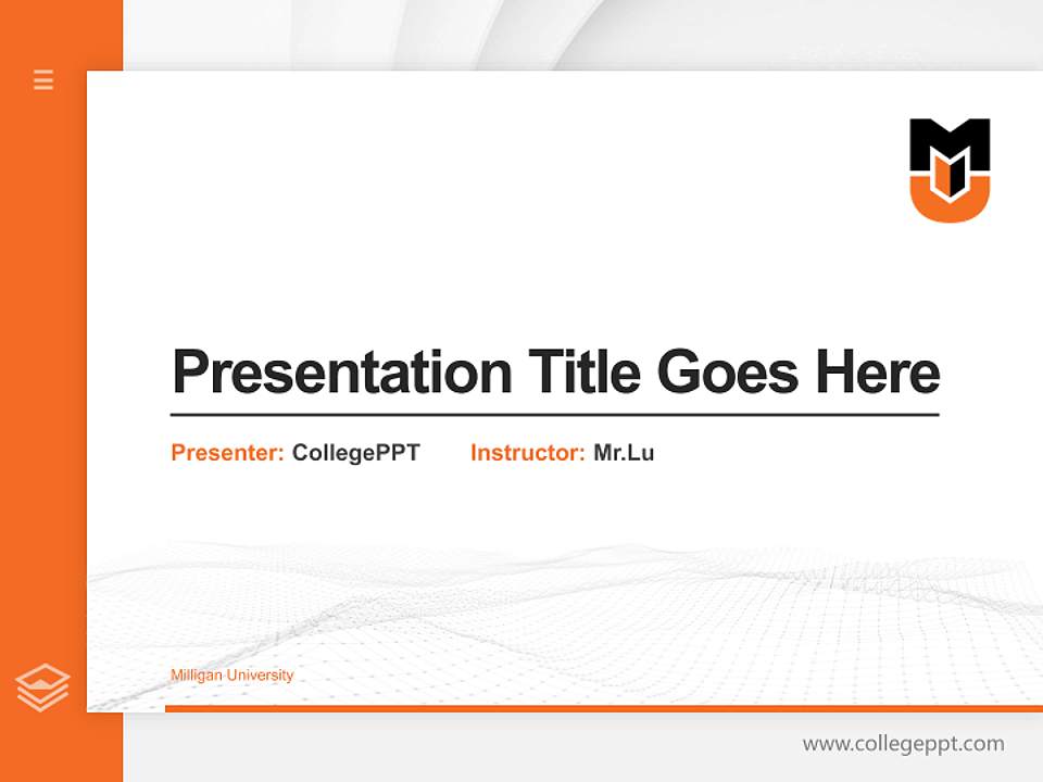 Milligan University Thesis Proposal/Graduation Defense PPT Template4:3 ratio PPT effect preview image5