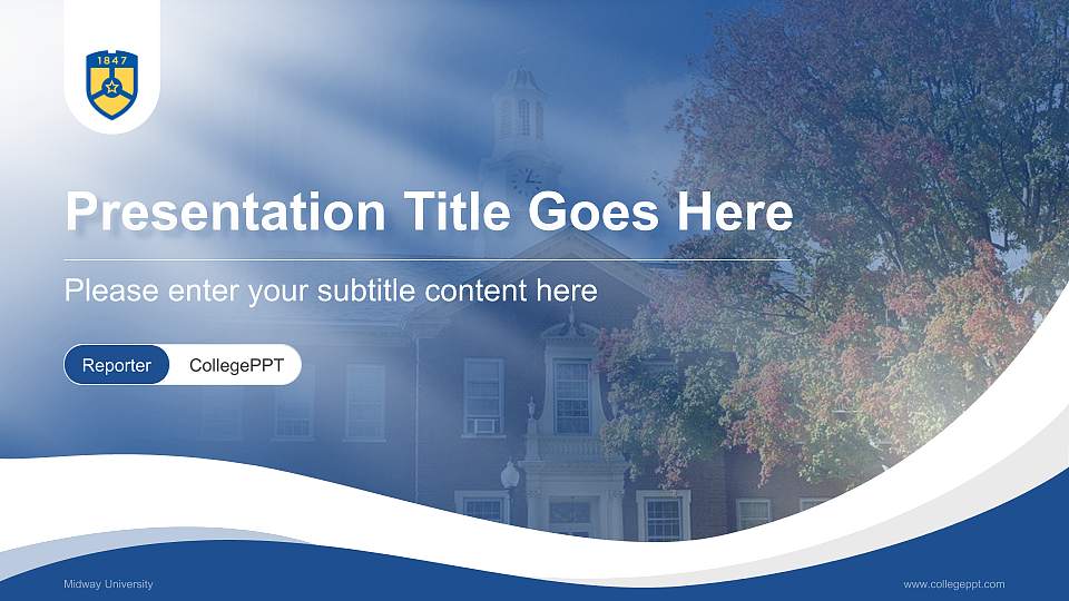 Midway University Lecture Sharing and Networking Event PPT Template16:9 ratio PPT effect preview image