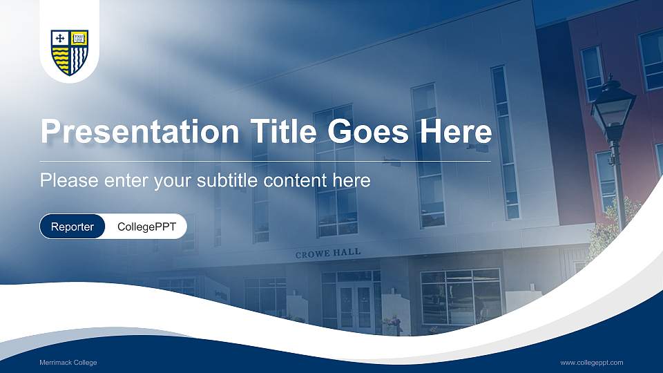 Merrimack College Lecture Sharing and Networking Event PPT Template16:9 ratio PPT effect preview image